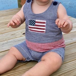 GUC TODDLER ROMPER/ONE PIECE WITH AMERICAN FLAG